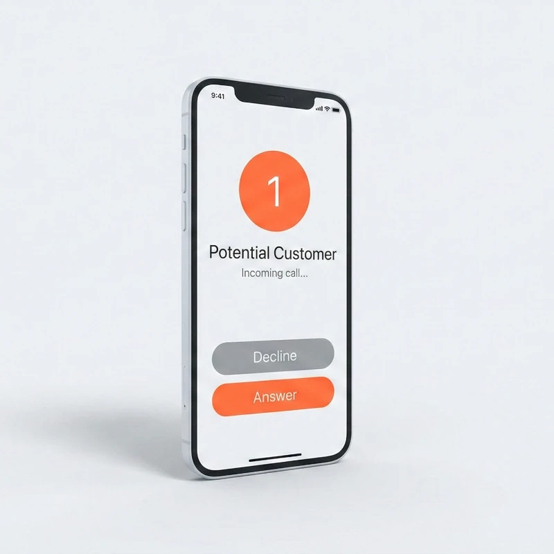 Powiadomienie o nowym leadzie - telefon od klienta z Gorzowa